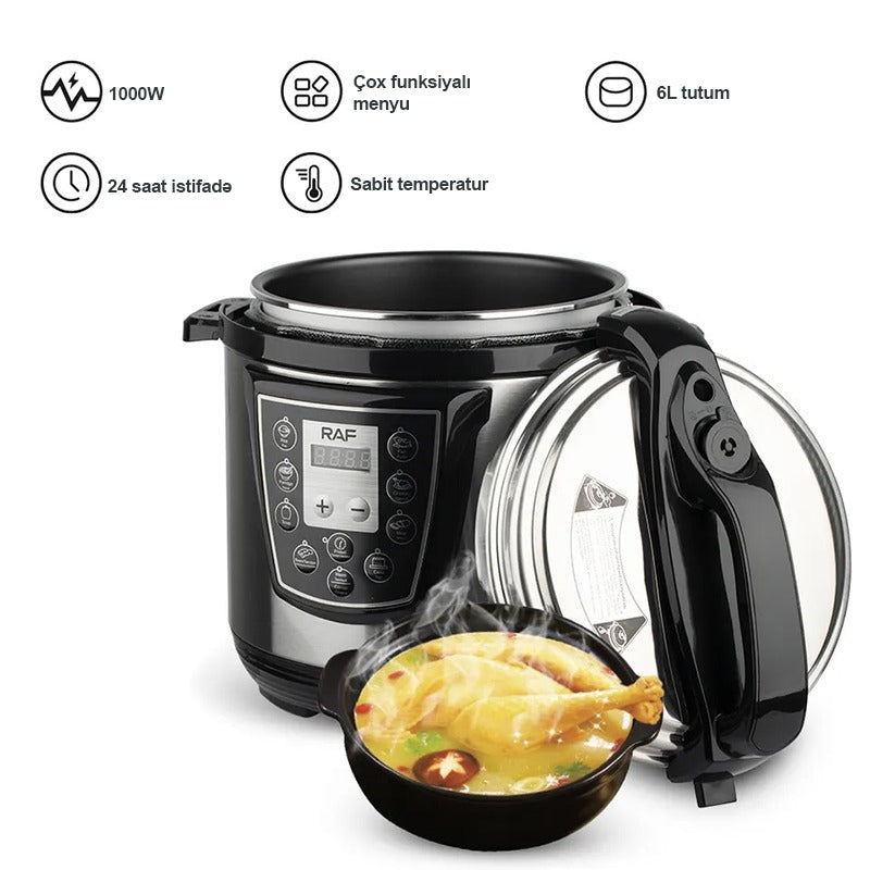 RAF Electric Pressure Cooker RAF 6L R.177