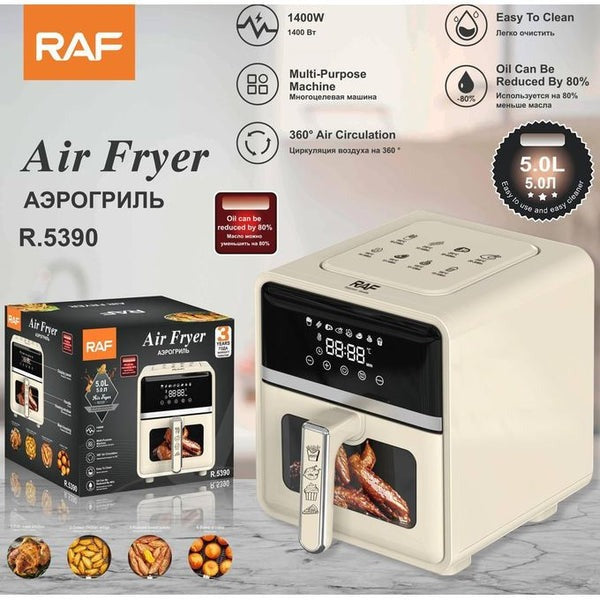 RAF Air Fryer R.5390 1400W, 5 liters , 3Year Warranty