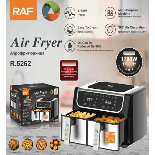 Digital Oil-Free Fryer, 2 Drawers, 4.5+4.5 Liters, RAF R.5262