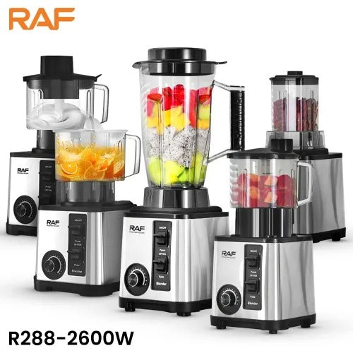 RAF 2600W Electric Blender, 5-in-1 Set, 3L Capacity, Stainless Steel Blades R.2880