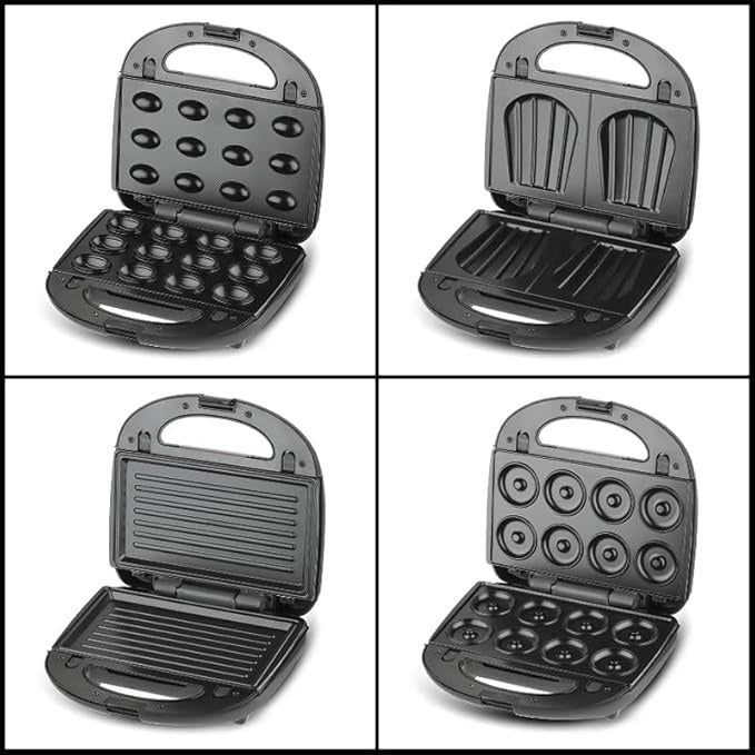 RAF 6-in-1 Grill Electric Toster with 6 Removable Panels R.541 Black