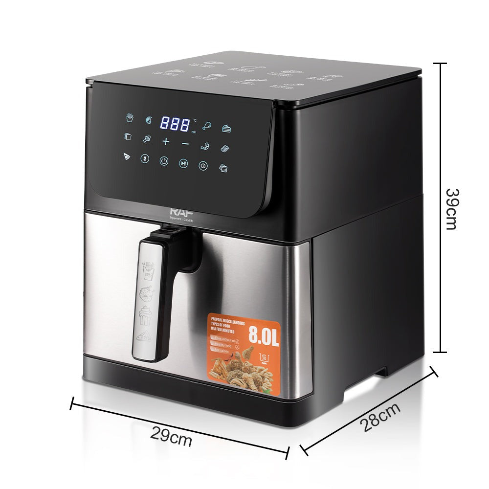 RAF Air Fryer 1800W 8.0L Capacity R.5291 Temperature Control