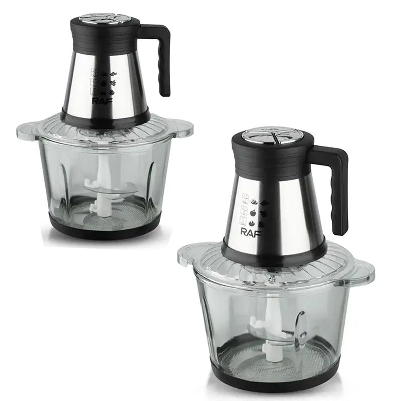 RAF Electric Food Processor & Chopper – 3L Glass Bowl, 800W, R.7037