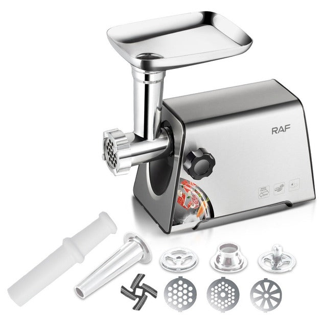 RAF Electric Meat Grinder – 1800W, R.3397, Metal Body, Sausage Attachment
