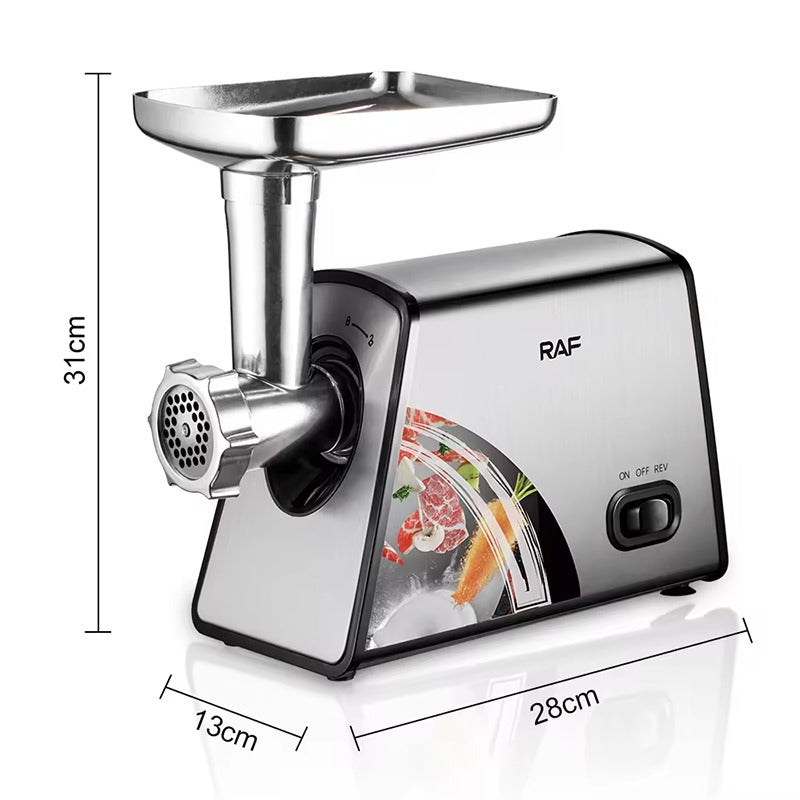 RAF Electric Meat Grinder – 2000W, Stainless Steel, High Power, R.3378
