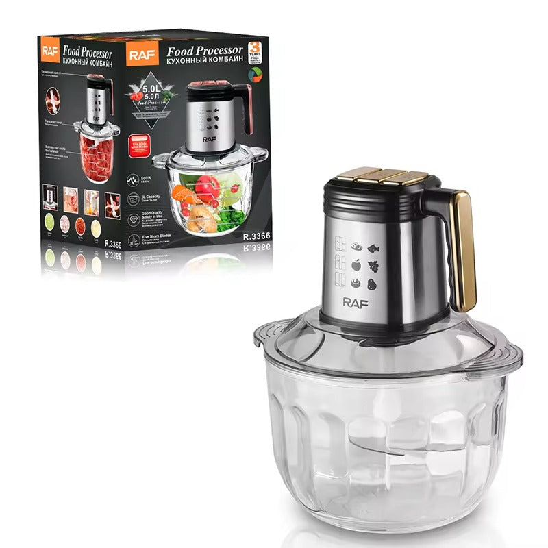 RAF Multifunctional Food Processor & Chopper – 5L High Capacity, R.3366