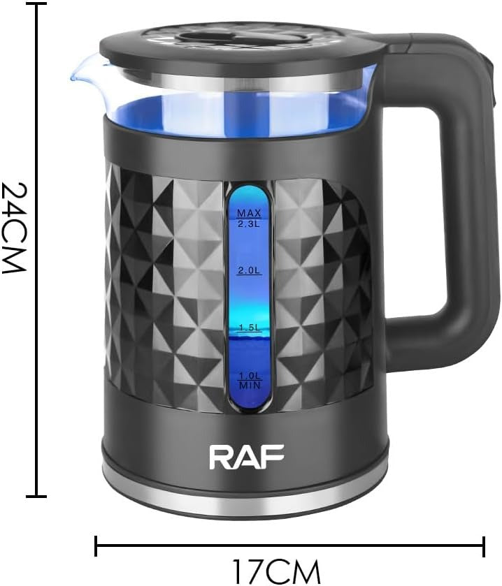 RAF Plastic Electric Kettle 1500W – 2.3L – Model R-7896