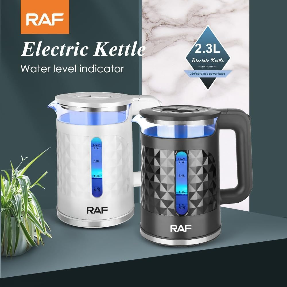 RAF Plastic Electric Kettle 1500W – 2.3L – Model R-7896