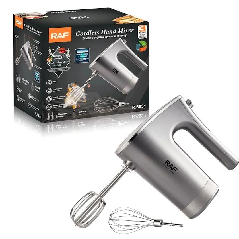 RAF R.6631 Stand Mixer, 1200W, 8-Speed, 5L Stainless Steel Bowl