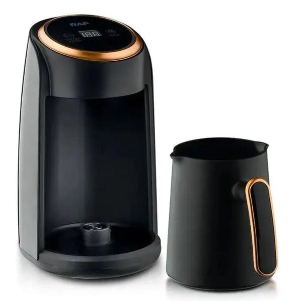 RAF R.116 Digital Turkish Coffee Maker – 600W, Black, Automatic Brewing Machine