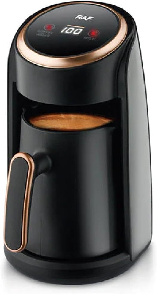 RAF R.116 Digital Turkish Coffee Maker – 600W, Black, Automatic Brewing Machine