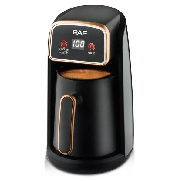 RAF R.117 Digital Turkish Coffee Maker – 600W, Black, Automatic Brewing Machine