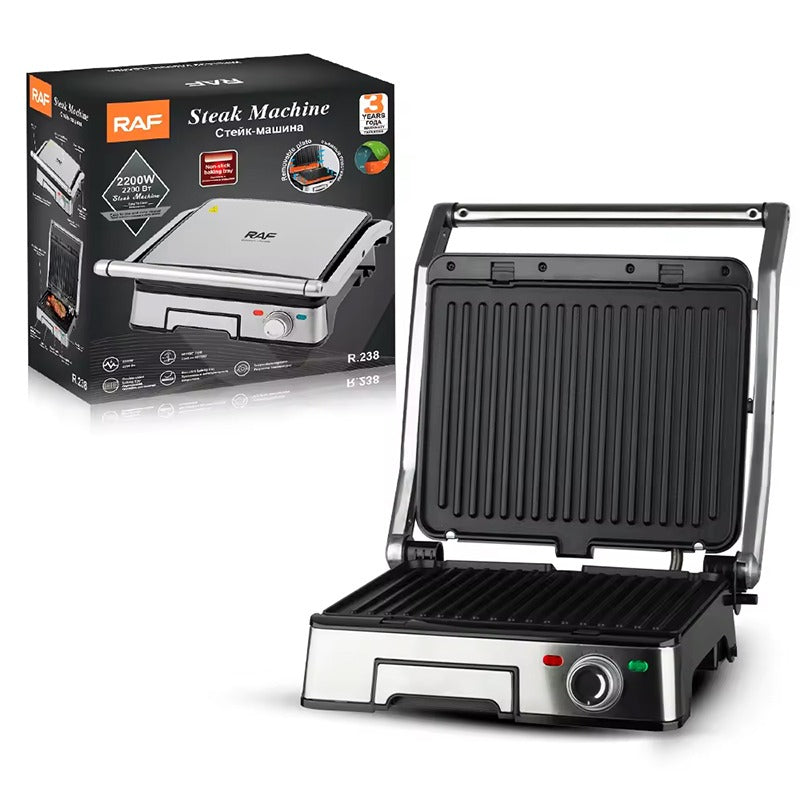 RAF R.238 Electric Toaster Multi-function Grill Sandwich Maker Non-stick Coated Toaster 2200W