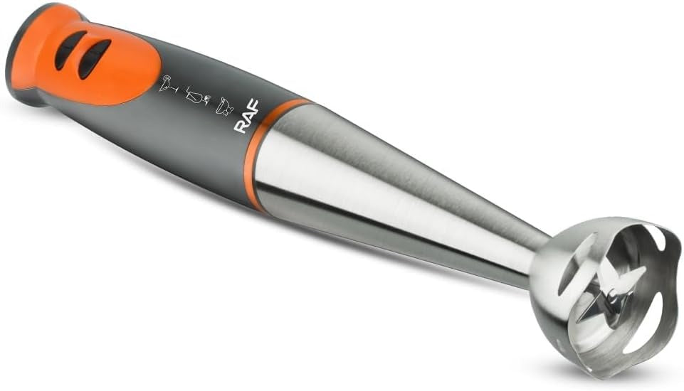 RAF R.271 Hand Blender, 800W Powerful Stainless Steel Stick Blender with Beaker & Chopper Attachment