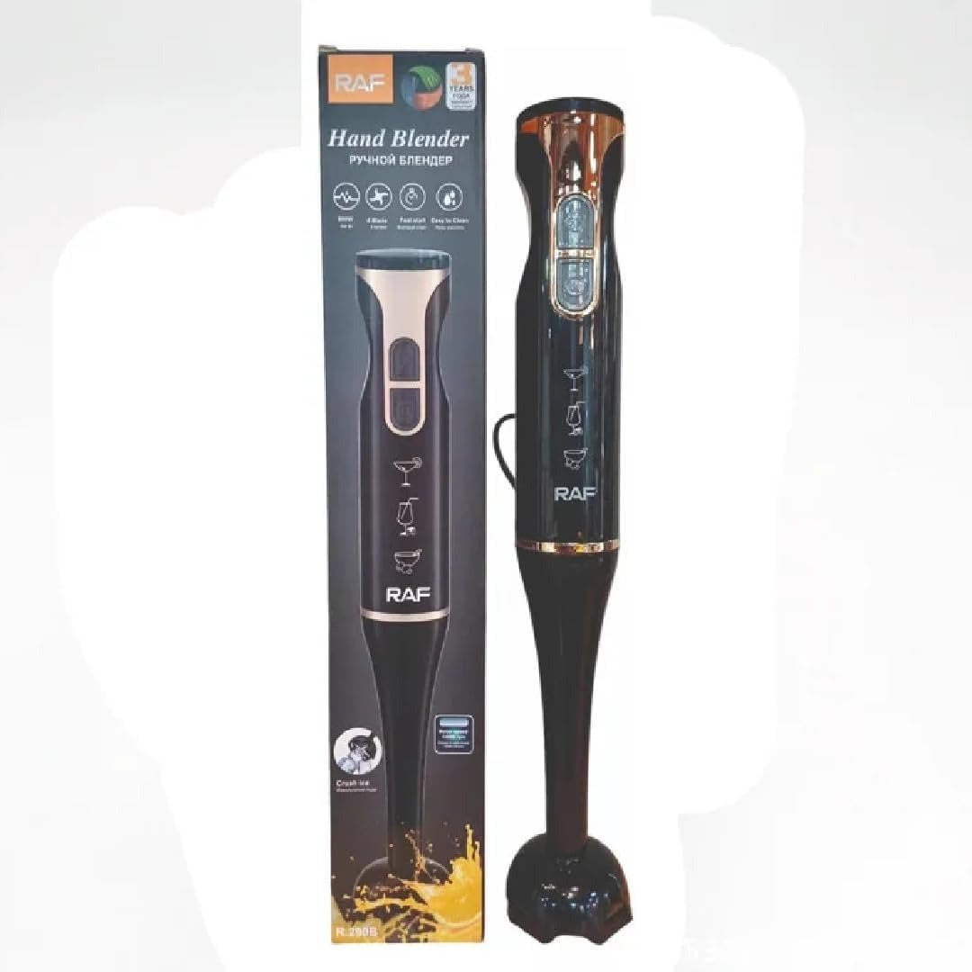 RAF R.290B Hand Blender, 800W, Stainless Steel Stick Blender with Attachments