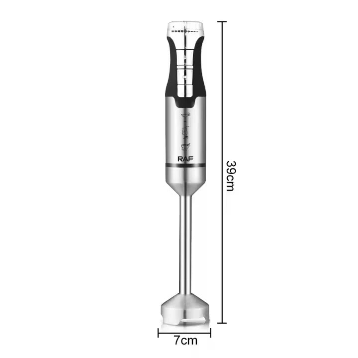 RAF R.381 Stainless Steel Hand Blender – 1600W, 2 Speed Control, Powerful Stick Blender for Smoothies, Soups & Sauces