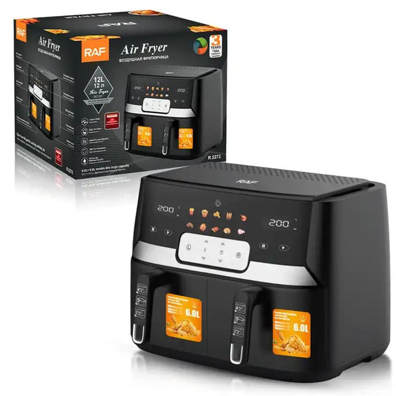 RAF R.5272 Large Capacity Air Fryer 12L Electric Deep Fryer 3400W Professional Deep Fryer