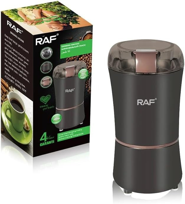 RAF R.7110 Multi Coffee Grinder – 300W, Stainless Steel Blades, Electric Spice & Nut Grinder
