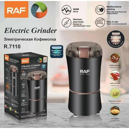 RAF R.7110 Multi Coffee Grinder – 300W, Stainless Steel Blades, Electric Spice & Nut Grinder