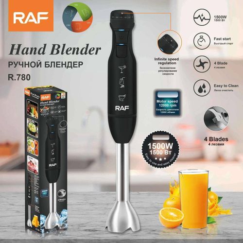 RAF R.780 Digital Hand Blender – 1500W, Variable Speed Control, Stainless Steel Immersion Blender for Smoothies, Soups & Sauces