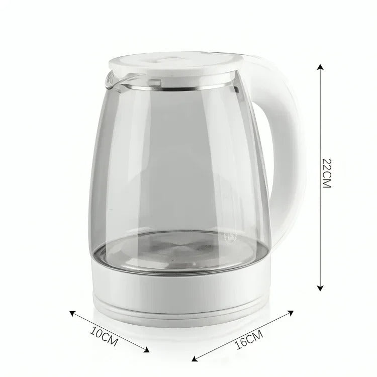 RAF R.7840 Electric Glass Kettle – 1.8L, Stainless Steel Base, 2200W