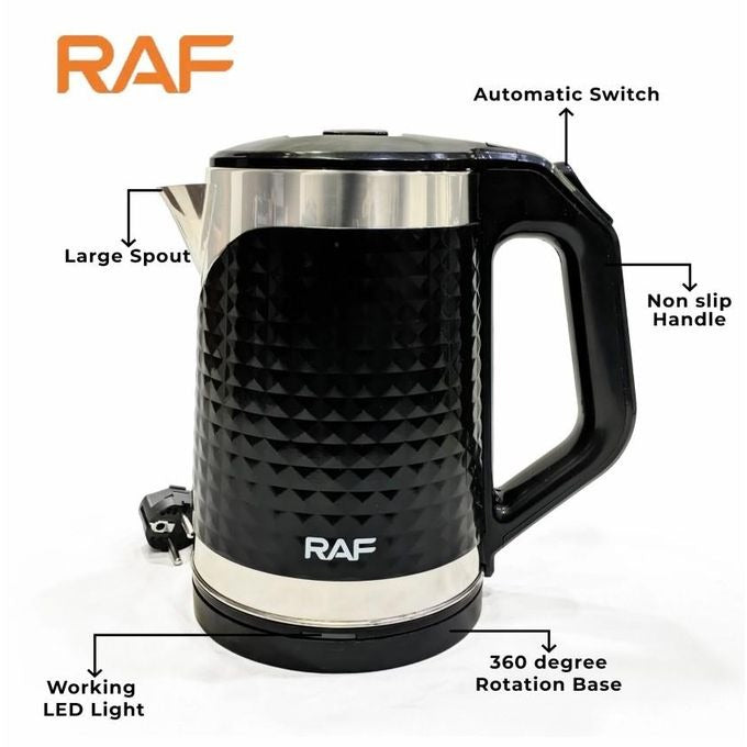 RAF R.7875 Electric Kettle – 2L Bicolor Double Wall Stainless Steel, 1500W