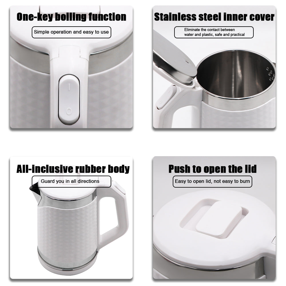 RAF R.7875 Electric Kettle – 2L Bicolor Double Wall Stainless Steel, 1500W