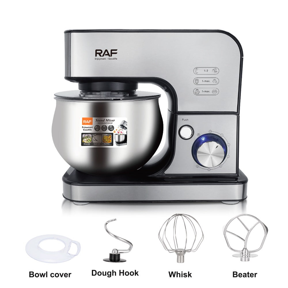 RAF Stand Mixer – 1000W, 5L Bowl, R.6605, Horizontal Electric Dough & Food Mixer