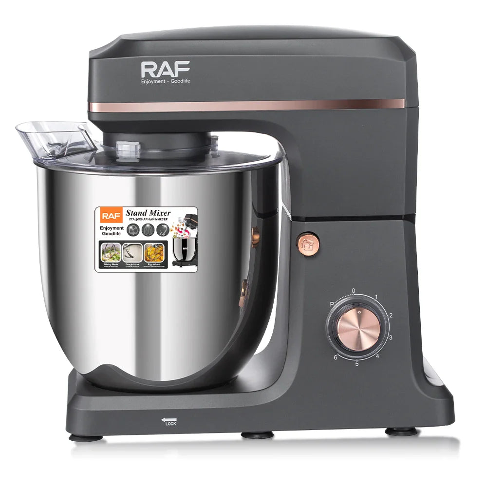 RAF Stand Mixer ā 2000W, 12L Large Capacity Bowl, R.6615, Black