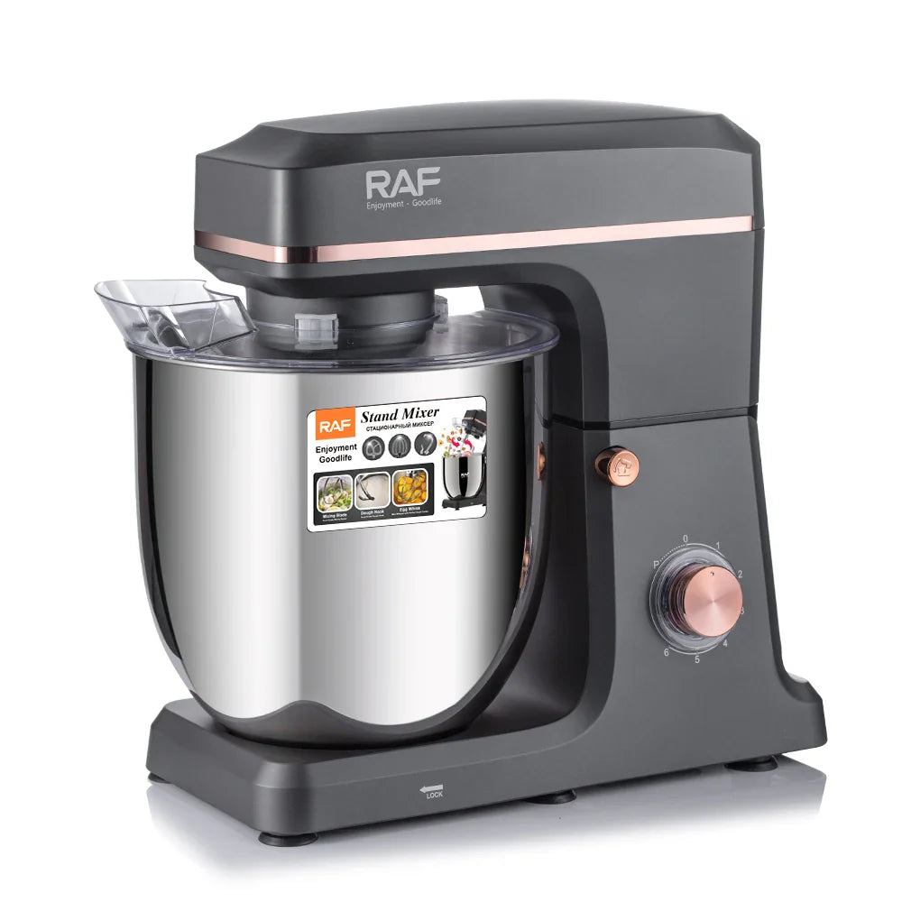 RAF Stand Mixer ā 2000W, 12L Large Capacity Bowl, R.6615, Black