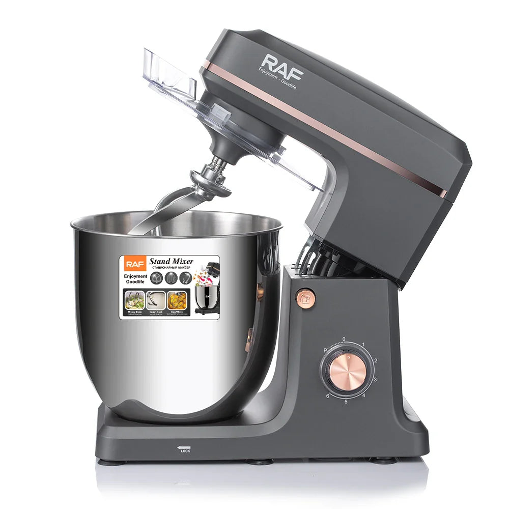 RAF Stand Mixer ā 2000W, 12L Large Capacity Bowl, R.6615, Black