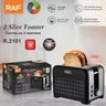 RAF Toaster , 2 Slices, 930 Watt, Black Silver - R.2101