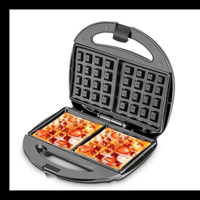 RAF Waffle Maker R.546H, 850 Watt, 220v, 50Hz, Black