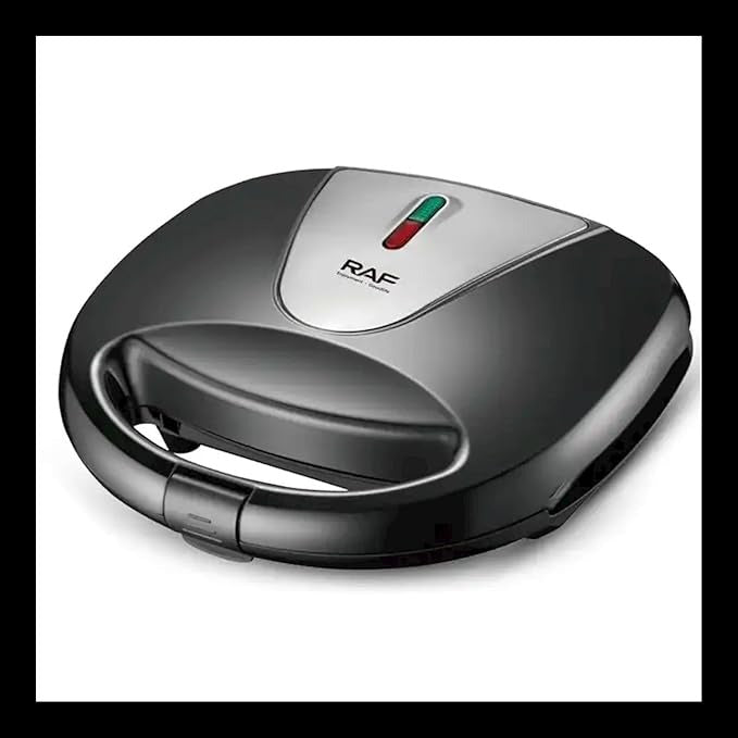 RAF Waffle Maker R.546H, 850 Watt, 220v, 50Hz, Black