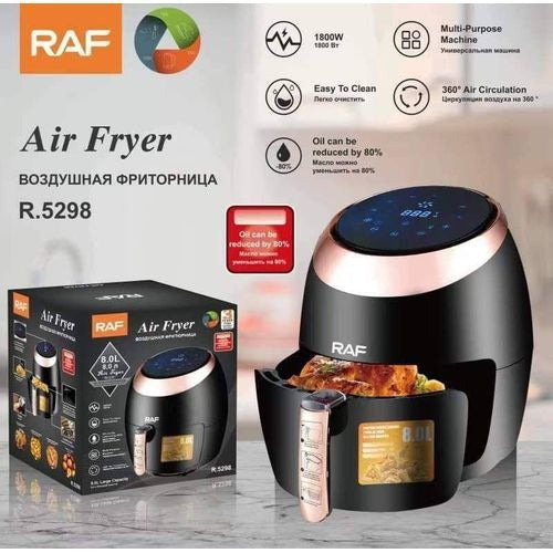 Raf R.5298 1800W Multifunction Electric Fryer Large Capacity Electric Fryer Airfryer 8L
