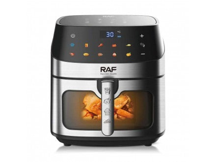 RAF Air Fryer, 1700 Watt, 8 Liter, Touch Digital Display, Black, R-5288
