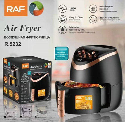 RAF  Air Fryer R.5232 B/W 1400W, 5 liters - 3-Year Warranty