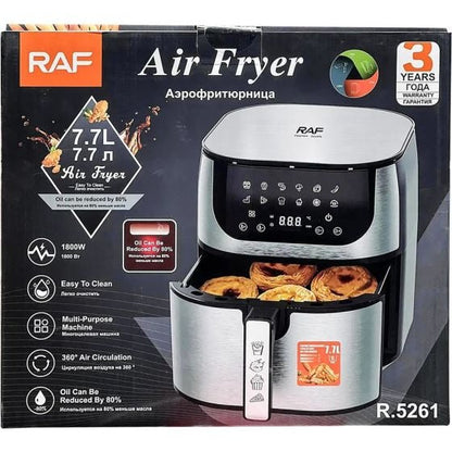 RAF Digital Air Fryer, 7.7 Liters, 1800 Watt, Silver- R.5261