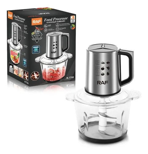 RAF Electric Food Processor – 3L, 1000W Professional Kitchen Chopper, R.7700