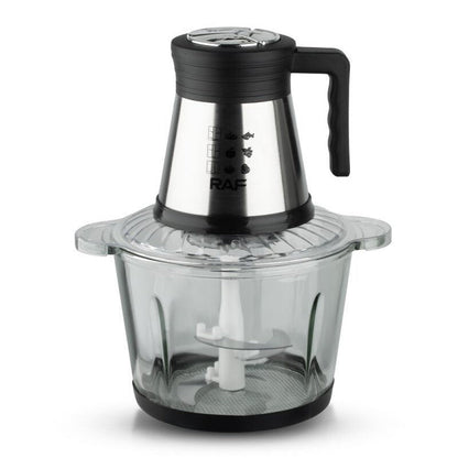 RAF Electric Food Processor & Chopper – 3L Glass Bowl, 800W, R.7037