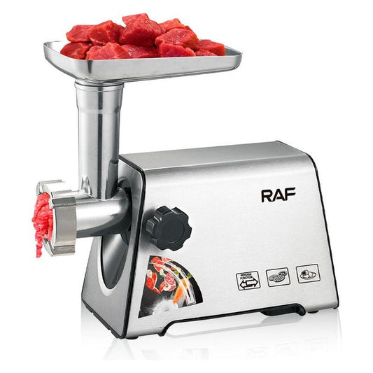 RAF Electric Meat Grinder – 1800W, R.3397, Metal Body, Sausage Attachment