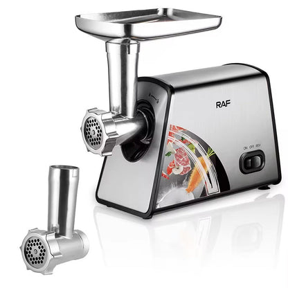 RAF Electric Meat Grinder – 2000W, Stainless Steel, High Power, R.3378