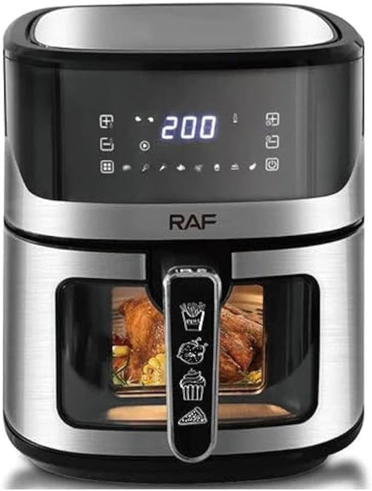 RAF Essential Air fryer R.5373, 1600 Watt, 8.3 Liter, 220v, 50Hz, Silver