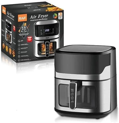 RAF Essential Air fryer R.5373, 1600 Watt, 8.3 Liter, 220v, 50Hz, Silver