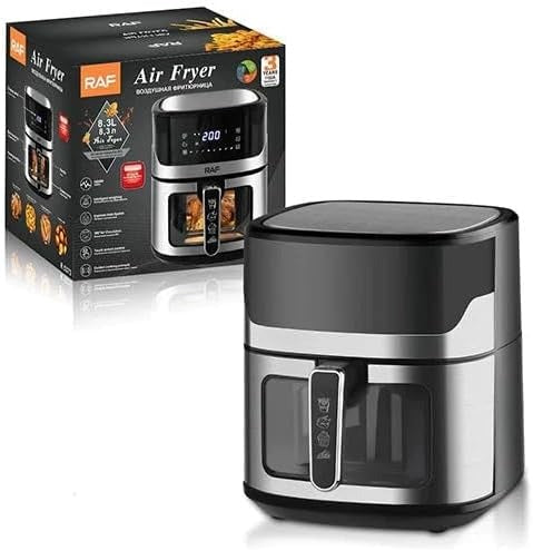 RAF Essential Air fryer R.5373, 1600 Watt, 8.3 Liter, 220v, 50Hz, Silver