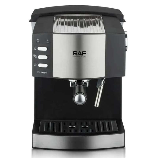 RAF R.113 Espresso Coffee Machine – 1.6L, 850W, Black, Steam Milk Frother