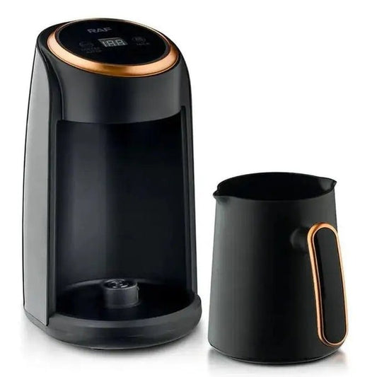 RAF R.116 Digital Turkish Coffee Maker – 600W, Black, Automatic Brewing Machine