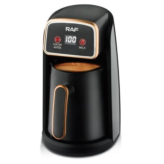 RAF R.117 Digital Turkish Coffee Maker – 600W, Black, Automatic Brewing Machine
