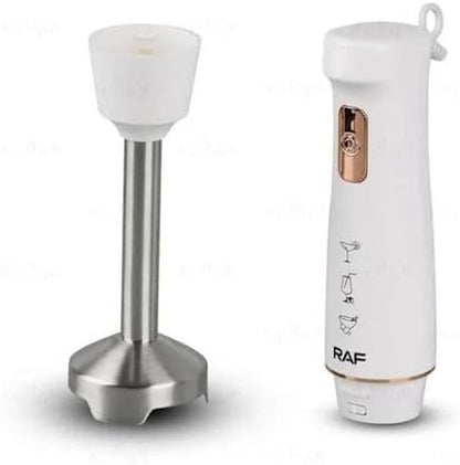 RAF R.303W/B Hand Blender, 800W Stainless Steel Immersion Blender, 4 Sharp Blades, Grinder & Mixer
