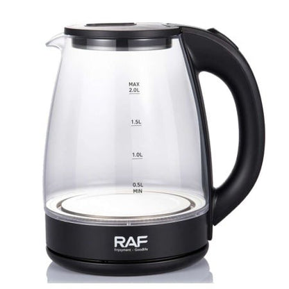 RAF R.7840 Electric Glass Kettle – 1.8L, Stainless Steel Base, 2200W
